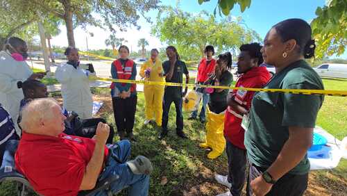 Brownfields program participants in training